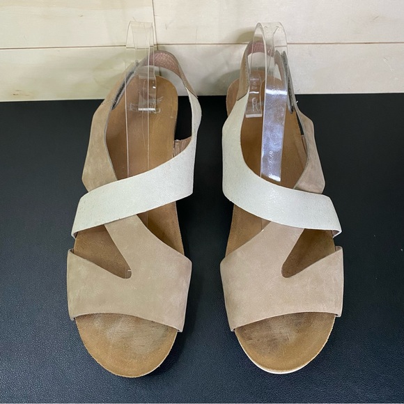 Dansko Vicki Sandals Cream Taupe Women's Size 12 Shoes EU42 Leather Slingback - Picture 7 of 11